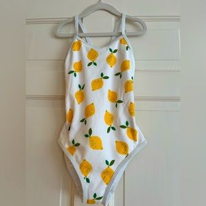 🍋🍋NWT! Hanna Andersson One Piece Lemons Swimsuit Size 8/130 🍋🍋